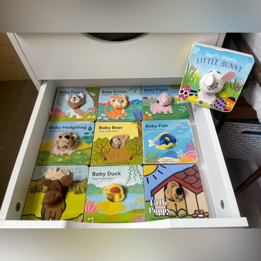 Set of 10 finger puppet board books